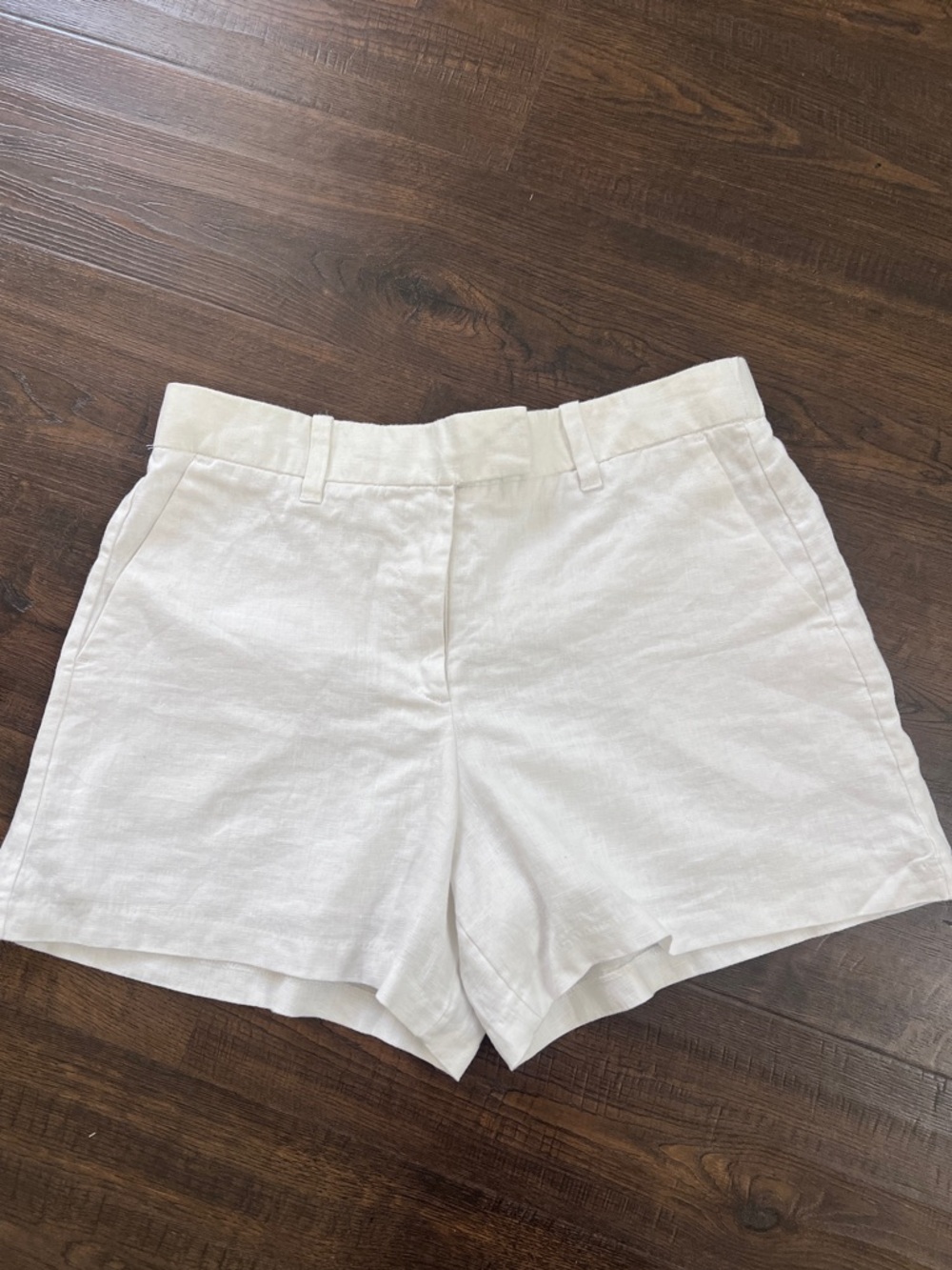 Abercrombie & Fitch White Linen-Style Women's Shorts